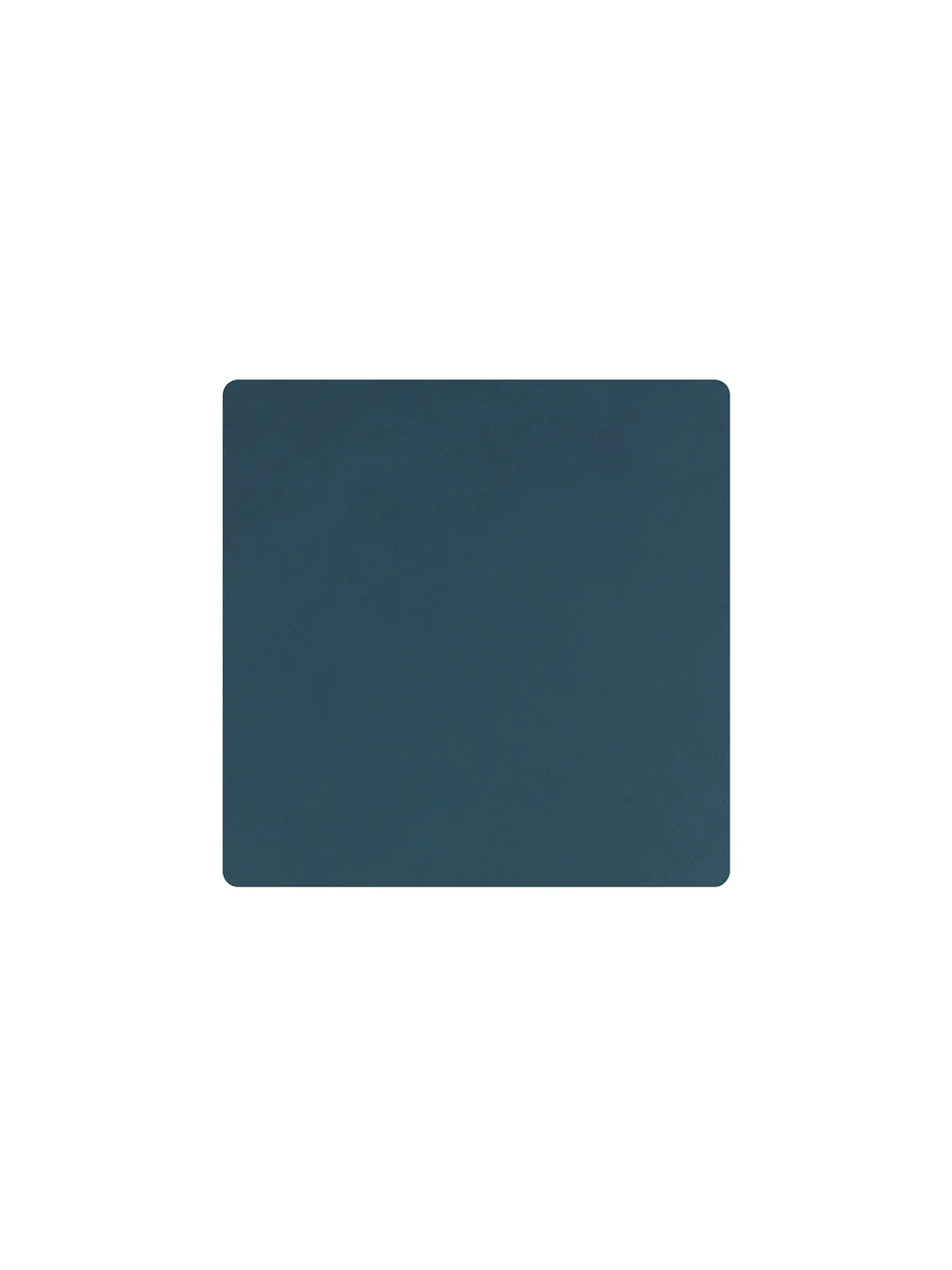 LIND DNA | Leder-Untersetzer eckig Nupo 10x10cm Sand | dunkelblau